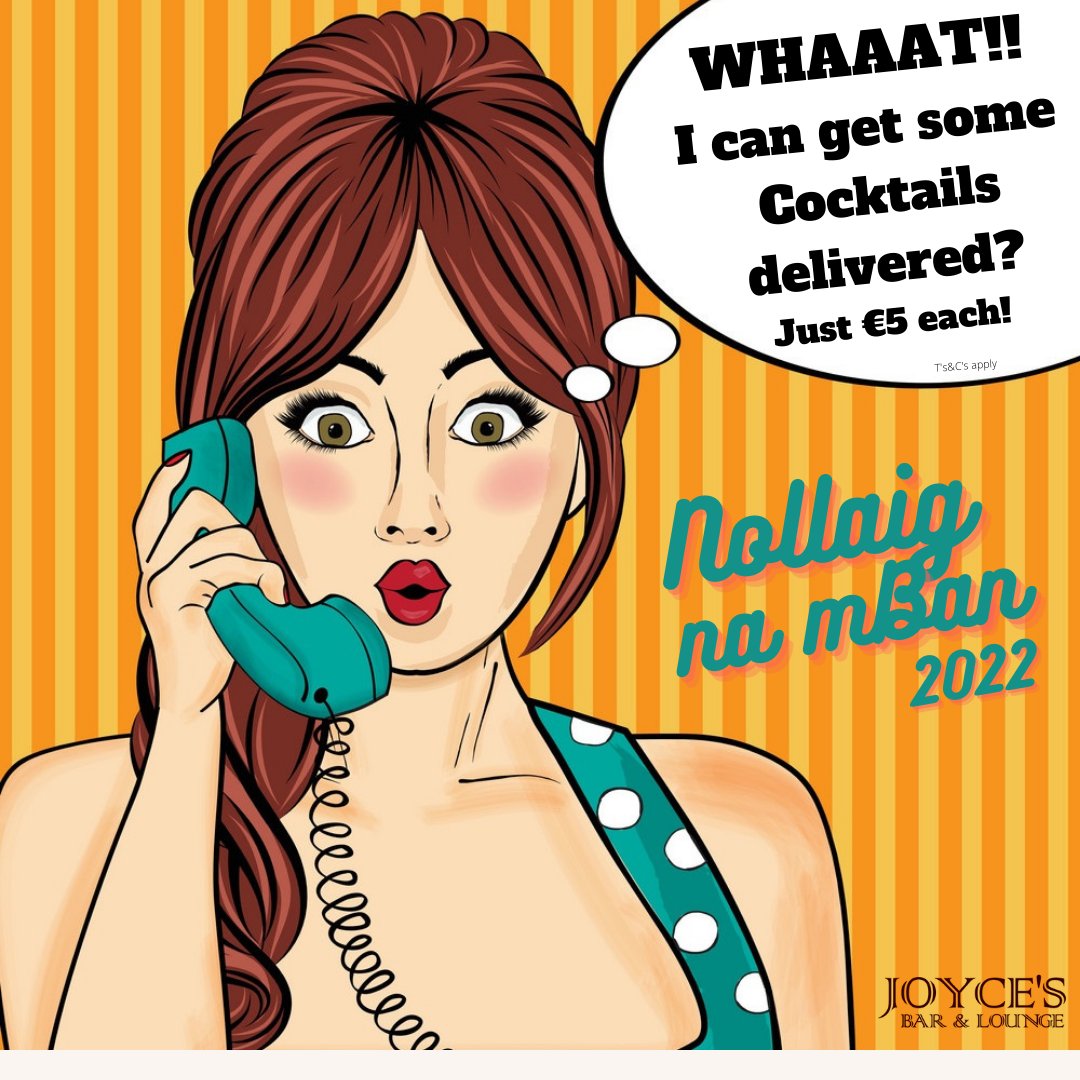JInishowen's tweet photo. Happy Nollaig na mBan 2022 Ladies!! 
☎️ 074 97 15023 for Drink Take-away Orders! 
#Nollaignabman #Carn #Ladies #Cocktails https://t.co/cbVrHaChz3