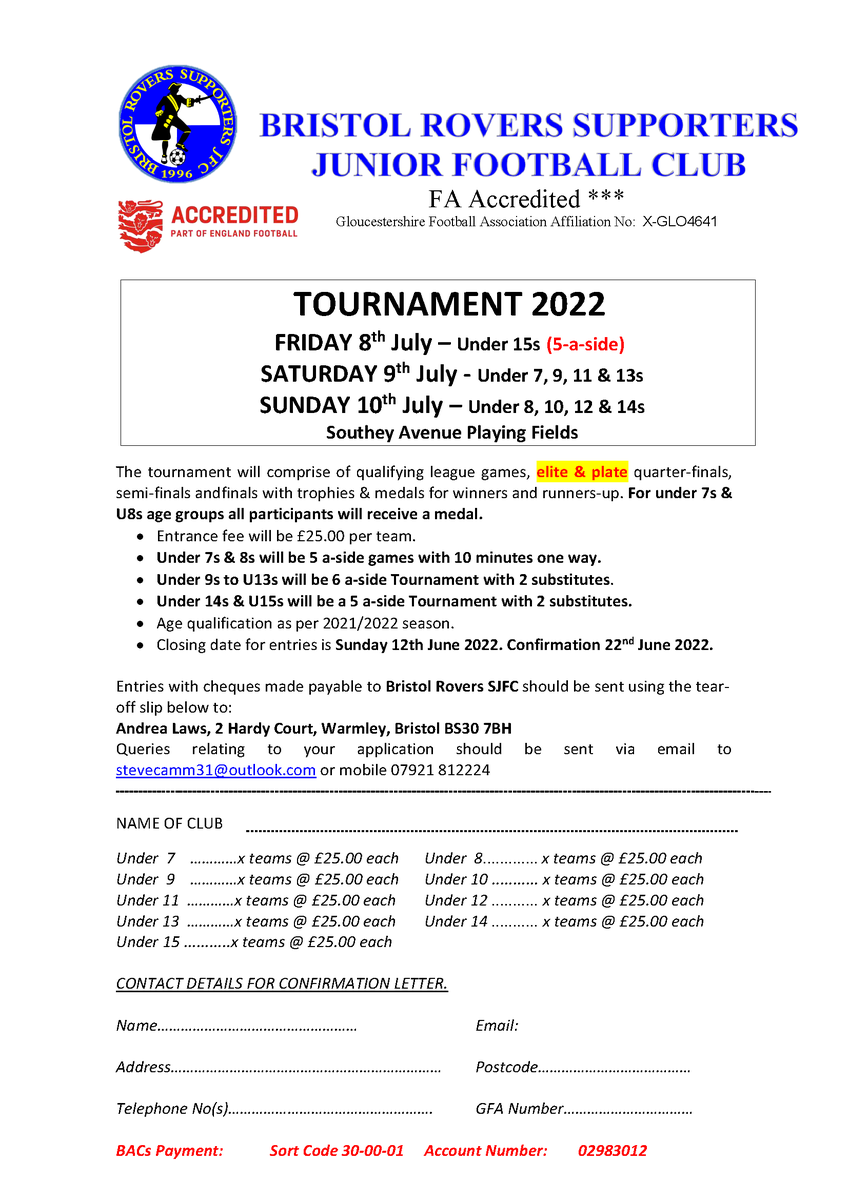 brsjfc's tweet photo. BRSJFC Boys 2022 Tournament based in Bristol https://t.co/8WdjQZAH50