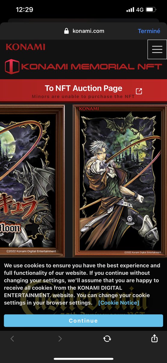 _Adoru_'s tweet photo. #NFT from HELL alert! Konami want to sell at #auction some NFT illustrations, pixels and emulators captures! #Castlevania #facepalm #retrogaming #alert #warning #nftart #emulation #NFThell #illustrationart #pixelart #Konami https://t.co/hoKyQKM53Y