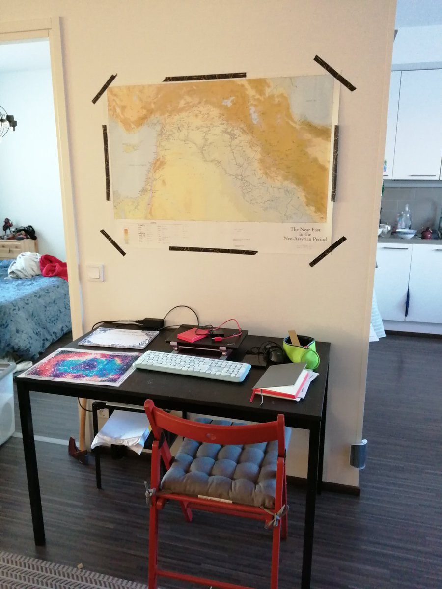 Finally got my work from home space ready!

(yes, I'm using washi tape to hold up the Helsinki Atlas, but I don't have money for a frame right now...) https://t.co/JQ8YxL8XC2