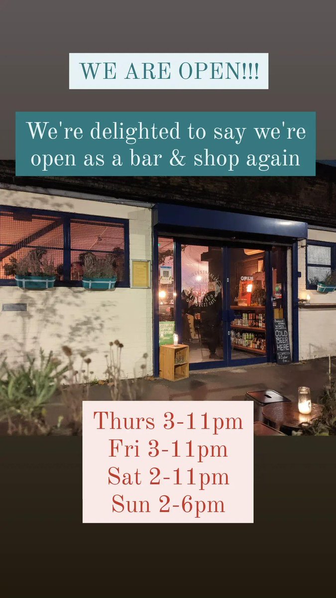 We're back open as a bar, thanks for your patience over the past couple of weeks, you are all the best!! Hours for early Jan below. Come & visit us for some delicious wine & beer. 
#lovelocal #winebar #independentwineshop #eastlondon #e7 #e11 #e10 #e20 #e15