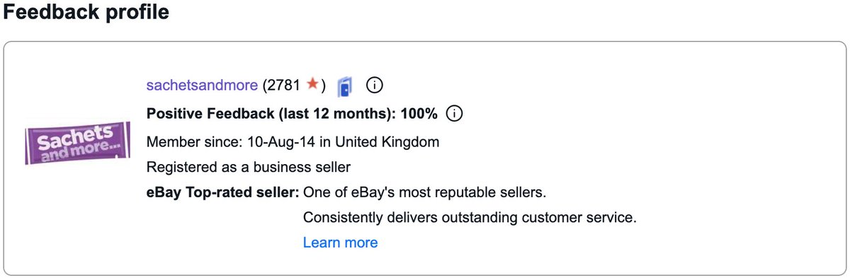Great way to start 2022… Our eBay team have achieved 100% POSITIVE FEEDBACK over last 12 months by delivering Great Service, Great Products &amp; Great Prices 

#positivefeedback #service #ebay #sachetsandmore