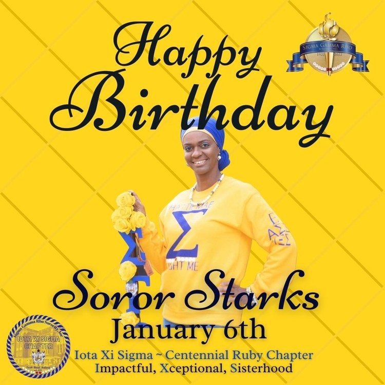 IxsRho's tweet photo. The Ladies of IXS wish Soror Starks a very Happy Birthday! 💙💛🐩 #IXSSGRho #PrettyPoodle https://t.co/j2vzYEg0sL