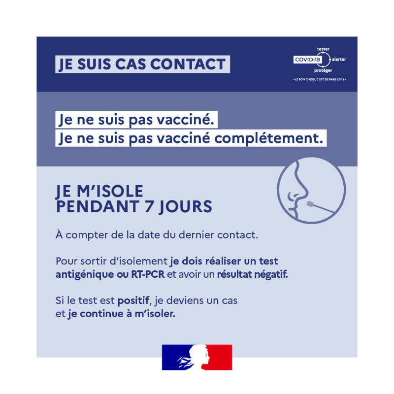 Sante_Gouv's tweet photo. #COVID19 | Pour limiter la transmission du virus, les règles d’#isolement changent 😷

Cas contact, cas positif : retrouvez les consignes d’isolement ⤵