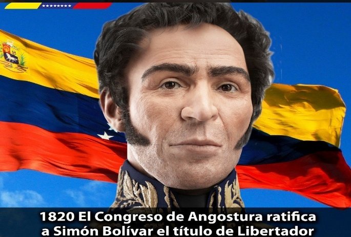 El 6 de enero de 1820 el Congreso de Angostura ratificó a Simón Bolívar como Libertador y Padre de la Patria de los territorios de Venezuela y la Nueva Granada que posteriormente conformarán la Gran Colombia. 
#EncuestaDetecciónDeCovid
<a href="/VzlaMoni/">VzlaMoni</a> <a href="/OBracho1/">🌹🎀OBracho💞</a> <a href="/EYASMIN1205/">💖Elsa Yasmin💖💞🌺💞</a> <a href="/lrrc2020/">#TuiterosPatriotas😷</a>