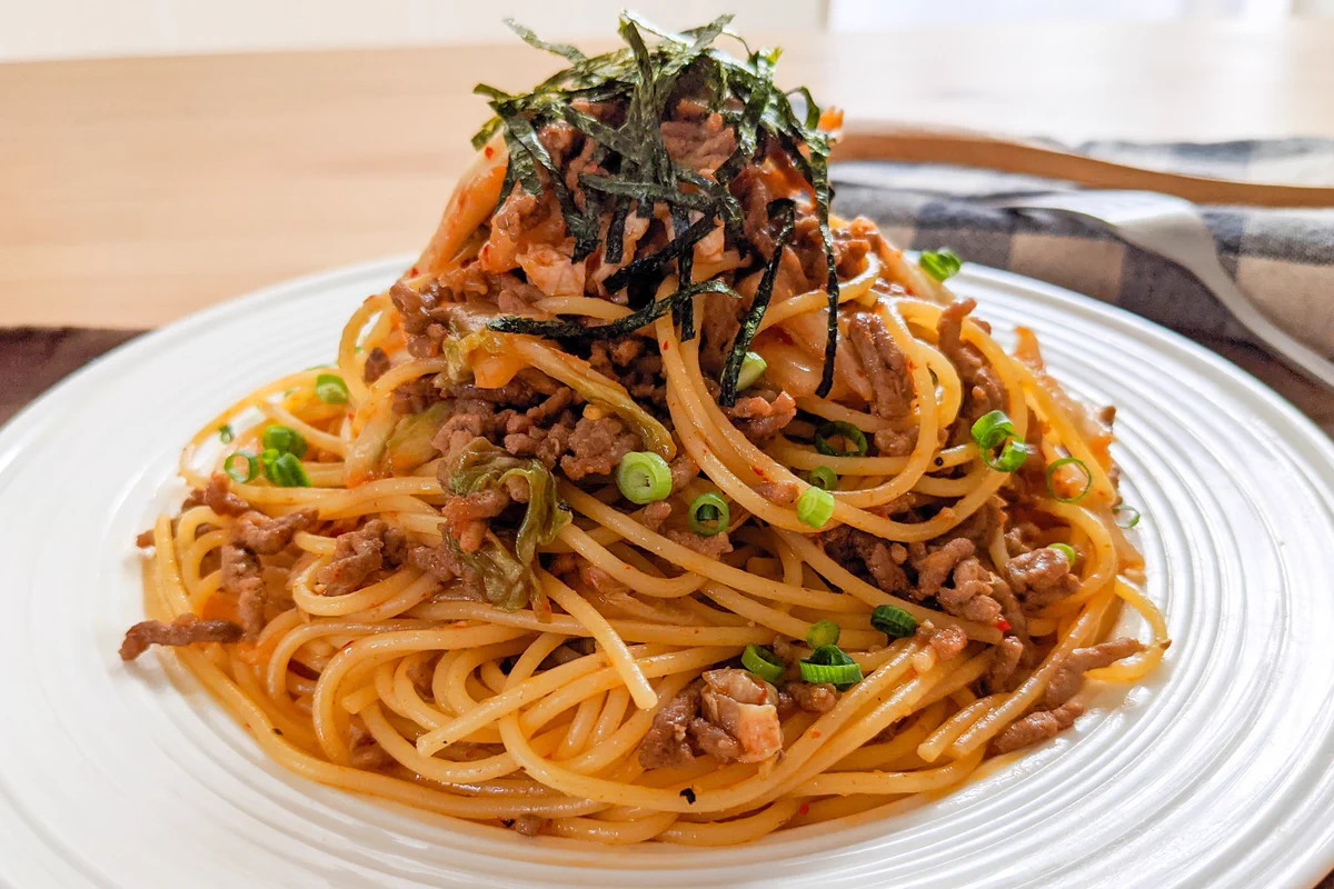 パスタ好きさんは是非！ビビンバ風に仕上げた、簡単「パスタ」レシピ！