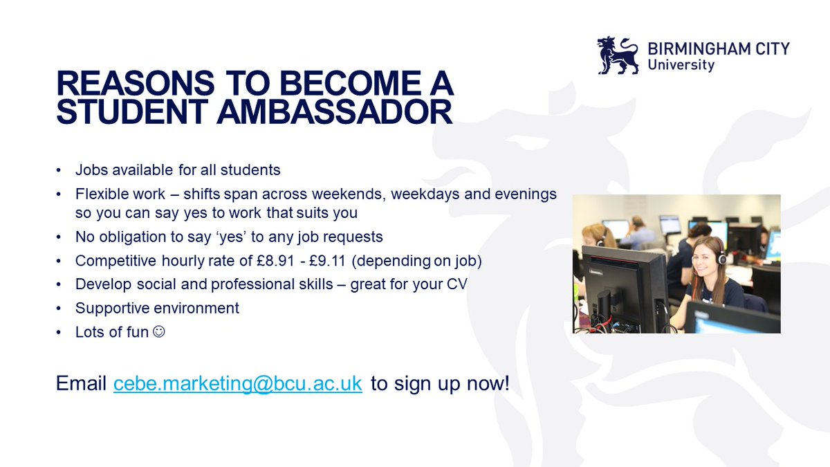 BcuEngineering's tweet photo. Happy New Year!!!🥳
Here is the new opportunity for all BCU Engineering students to gain experience, develop new skills and get paid💲
Don't miss out on this one🤠 https://t.co/wNo2TifVjW