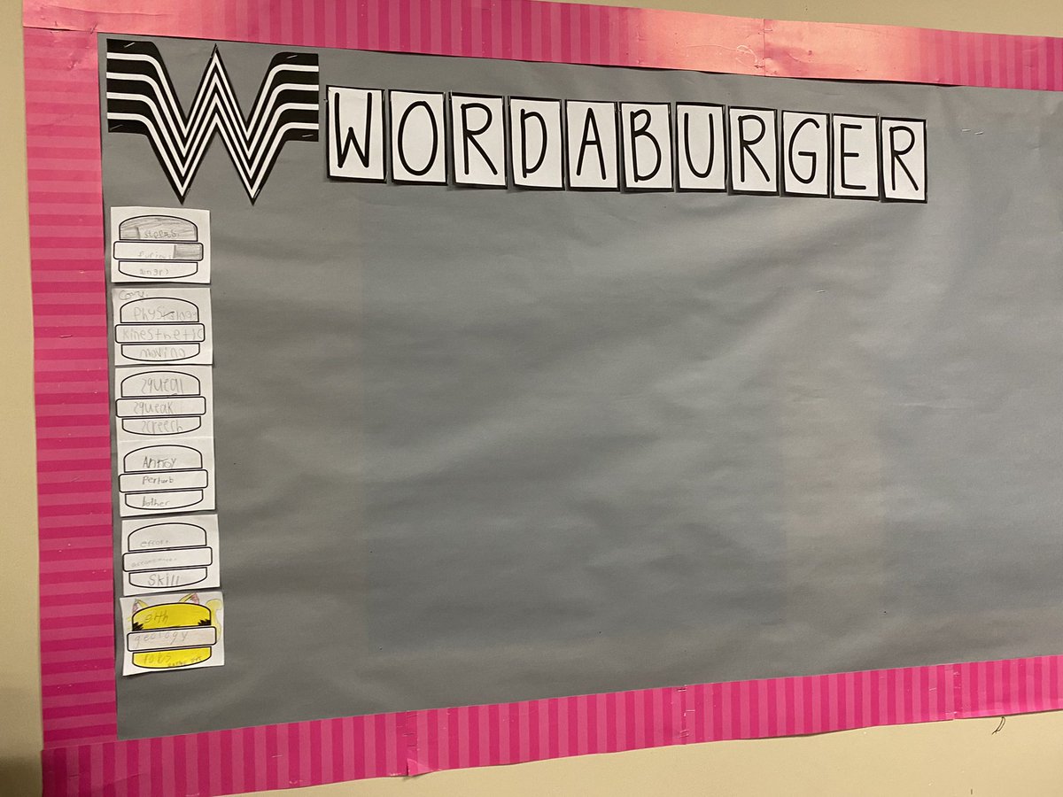 Our vocabulary burger cafe has been officially named by my kiddos 🍔😅 <a href="/NDonaldsonEdu/">Nicole Donaldson</a> #TESbulldogs #WISDgreatness #Mills4thGrade