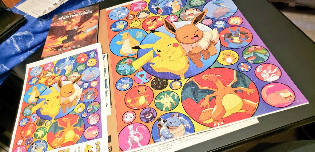 My wife completed the Pokemon Puzzle I bought her for Christmas already. I love this thing. We're gonna hang it up in our gaming room!

#Pokemon #puzzle #Christmas #bestwifeever