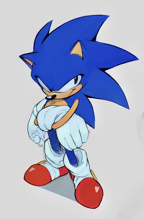 ง'̀-'́)ง  Sonic the hedgehog, Sonic, Sonic art