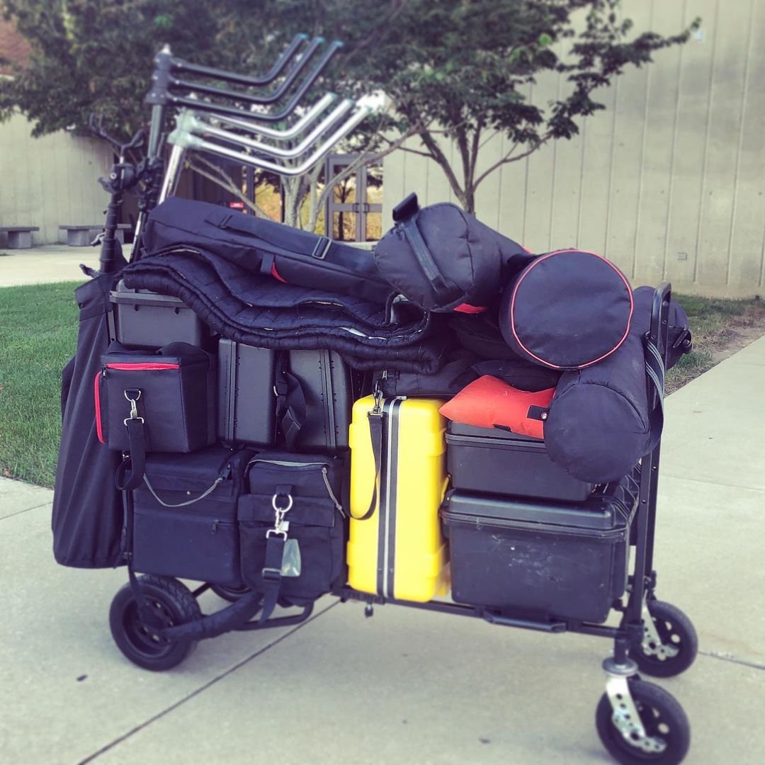 GripnGaff's tweet image. Another pic of a well packed cart from @shuffleboxpro We're so glad you like your bag &amp;amp; that it's holding up well for you, John. And thanks for all the pics! Looks like you normally push a big load &amp;amp; our bag is helpful in making #1trip. #cinematographer #videoproductionhouse