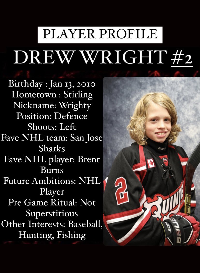 QRDU14AAA's tweet photo. Stampkrete Concrete Contracting Player Profile! π₯ π₯
π
Introducing U12 Quinte Red Devil
Drew Wright #2
#qrd #omha #etahockey #quintereddevils #aaahockey #totalsportsquinte
@TSportsQuinte @QuinteRedDevil https://t.co/tqs0H5eGJp