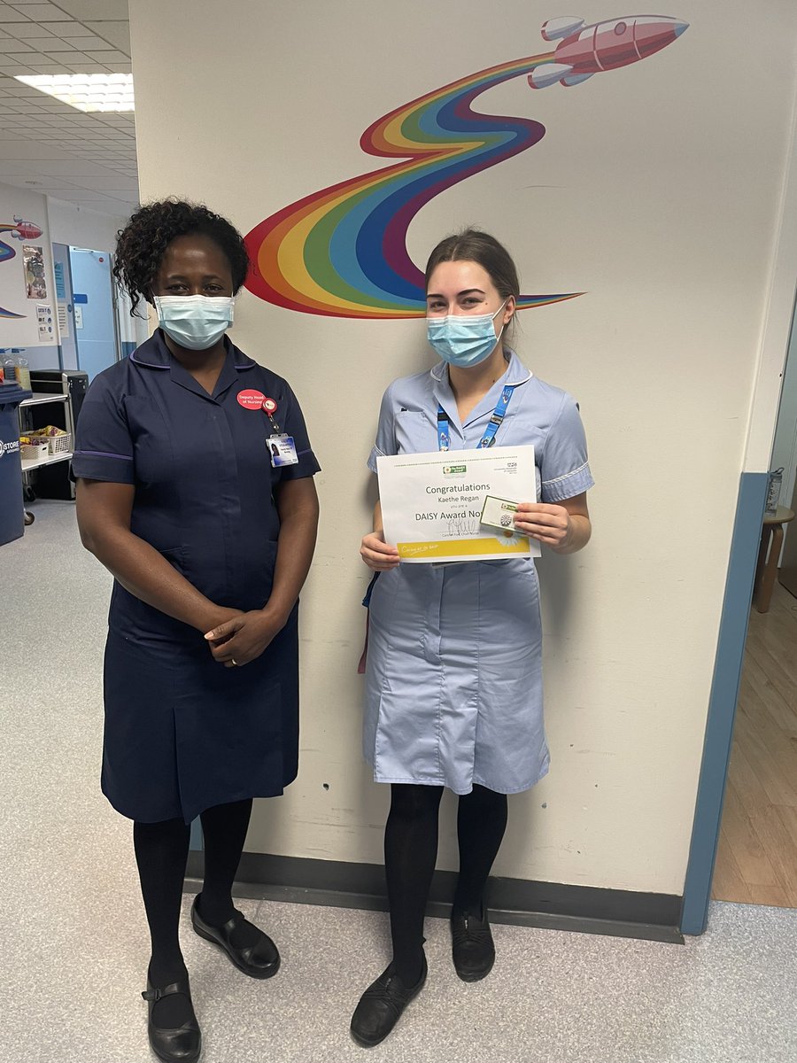 To our lovely nurse Kaethe that has been awarded the daisy award for going above and beyond for our patients. We are so proud to have her on our team on Ward 14 😀🎉 #DaisyAward