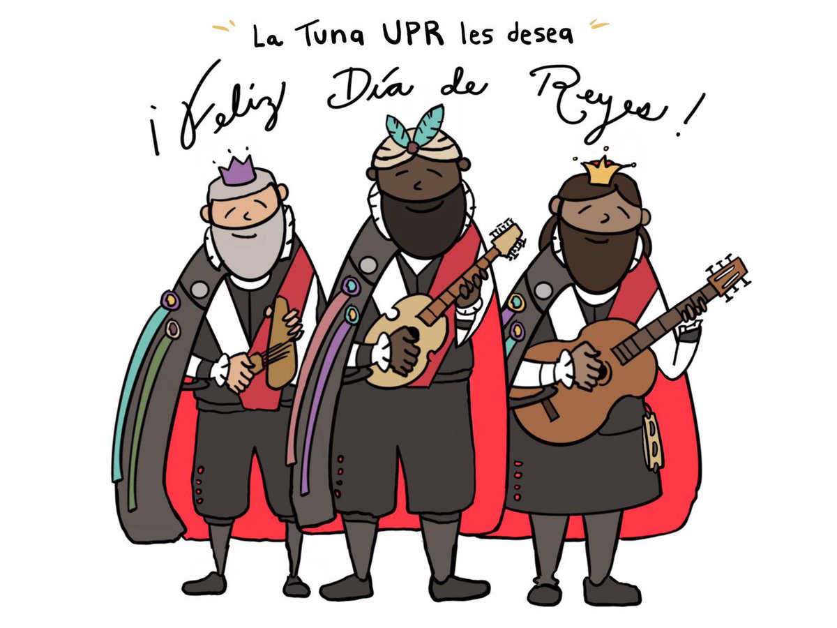 TunaUprrp's tweet photo. La Tuna UPR les desea un feliz día de reyes #legadoytradicion #diadereyes #tuna #tunaupr #fiestadereyes #tradicion #vivielanavidad https://t.co/4N9UdRnZTw