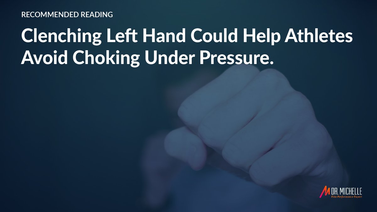 "Some athletes may improve their performance under pressure simply by squeezing a ball or clenching their left hand before competition to activate certain parts of the brain, according to new research." ow.ly/MrCH50F8xn3
