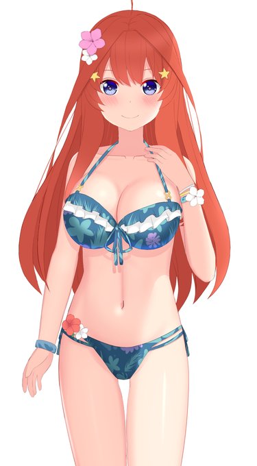 shさんがTwitterに投稿した中野五月(五等分の花嫁)のイラスト。