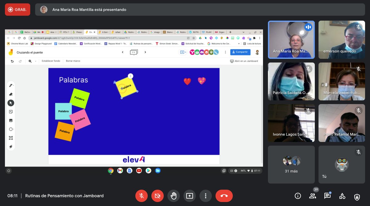 magoandresito's tweet photo. Las rutinas de pensamiento son un gran recurso pedagógico para la enseñanza de hoy. En este segundo día del #ReCreoDigital en el colegio Salesianos Concepción en Chile, @anama_roa nos muestra cómo realizar este proceso usando los tableros de #Jamboard. ¡@nivela_edu presente 🇨🇱! https://t.co/ymXyariKwx