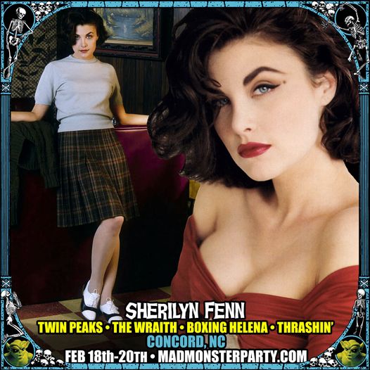 Join @sherilynfenn1 at Mad Monster Feb 18th -20th in Concord, NC! #madmonster #HorrorCommunity #twinpeaks 

A LIMITED amount of tickets and photo-ops are on sale!
madmonsterparty.com/events/carolin…