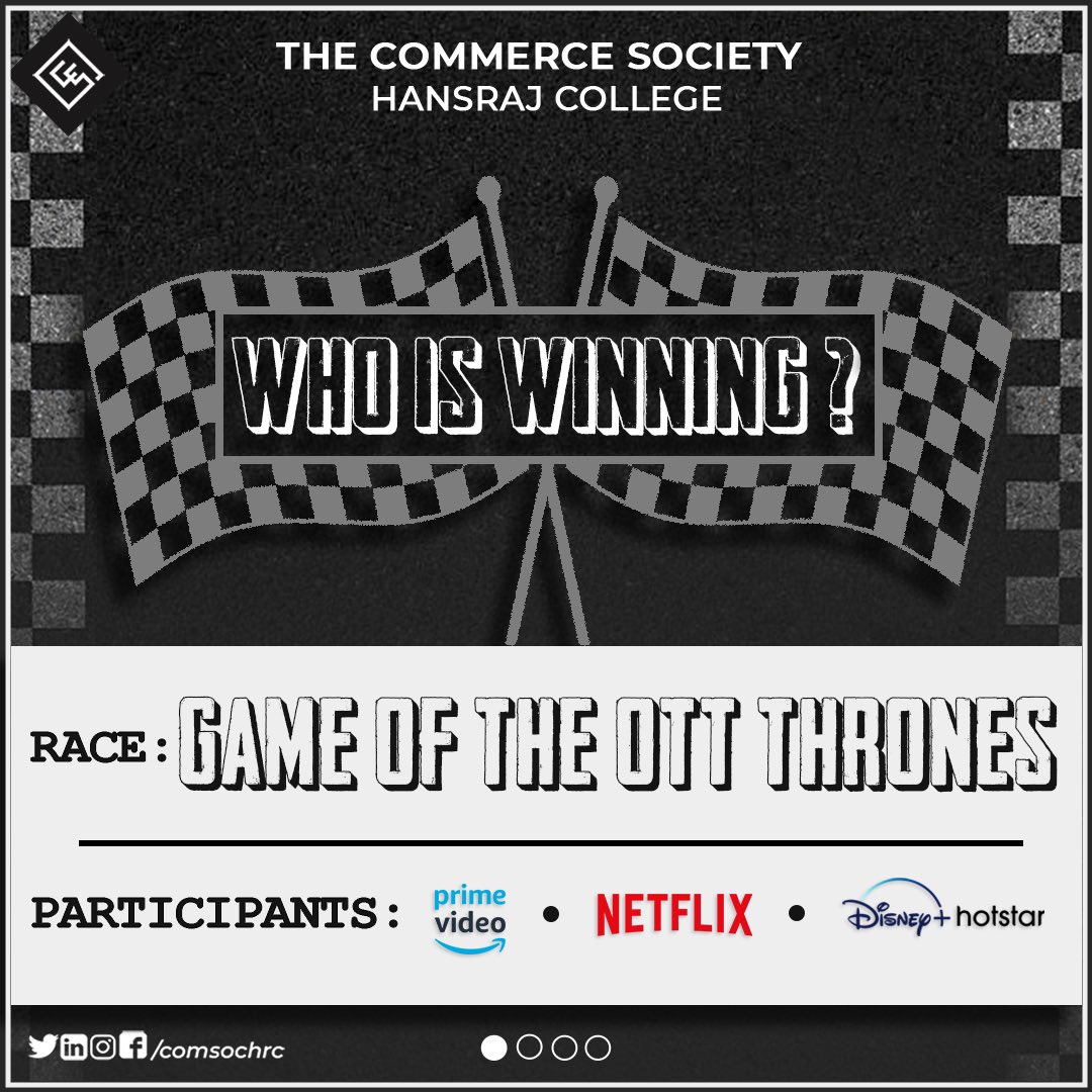 comsochrc's tweet photo. Greetings from the Commerce Society, Hansraj College!

Let’s hear the drum rolls for the first post of our brand new series - “Who Is Winning?” which examines competitors in different markets and establishes the winner amongst the same. https://t.co/Z1sMcyeSB8
