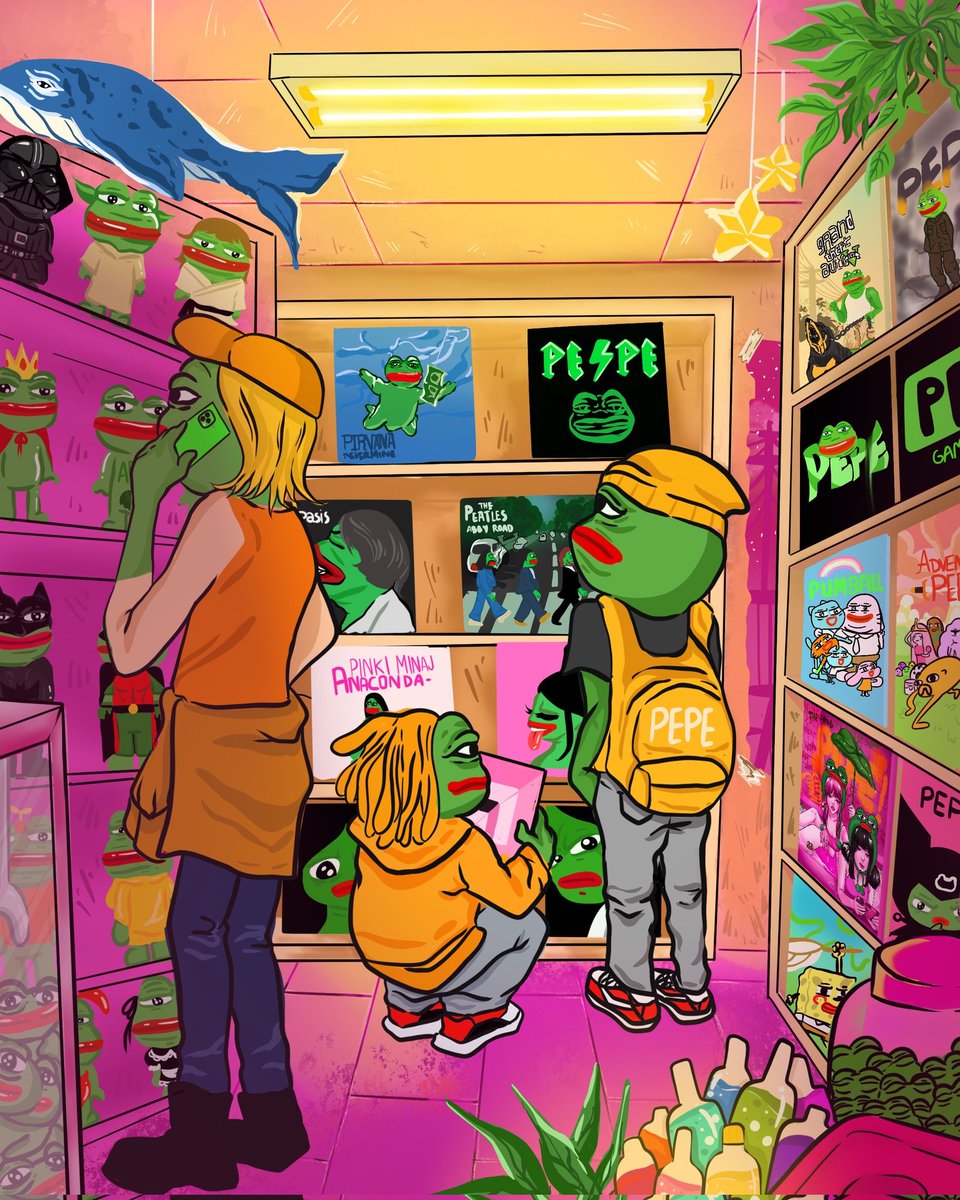 🤑Pepe Land shop.🤑
The city of Pepe has a Pepe shop.  The old place collects a lot of things to collect, let's go shopping!

Bid now on Opensea:
opensea.io/assets/0x495f9…

#FrogFam #pepethefrog #PEPEFAM #pepe #NFTTHAILAND #NFTCommmunity #NFTartist #NFTJapan #NFTs