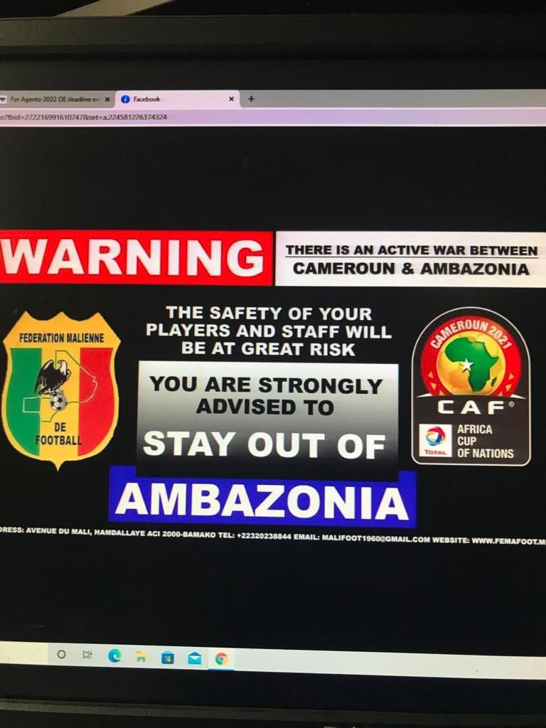 vicky_824's tweet photo. 😭😭😭😭😭How do you play #AFCON #Football games in #Ambazonia with blood shed all over from #Cameroon #Military. Do players know that women &amp; children are killed everyday. HELP #StopAmbazoniaGenocide #NoFootball in war zone
 @FIFAcom
@MailSport @LFC @IanWright0 @FootballSenegal https://t.co/31jHucxnyI