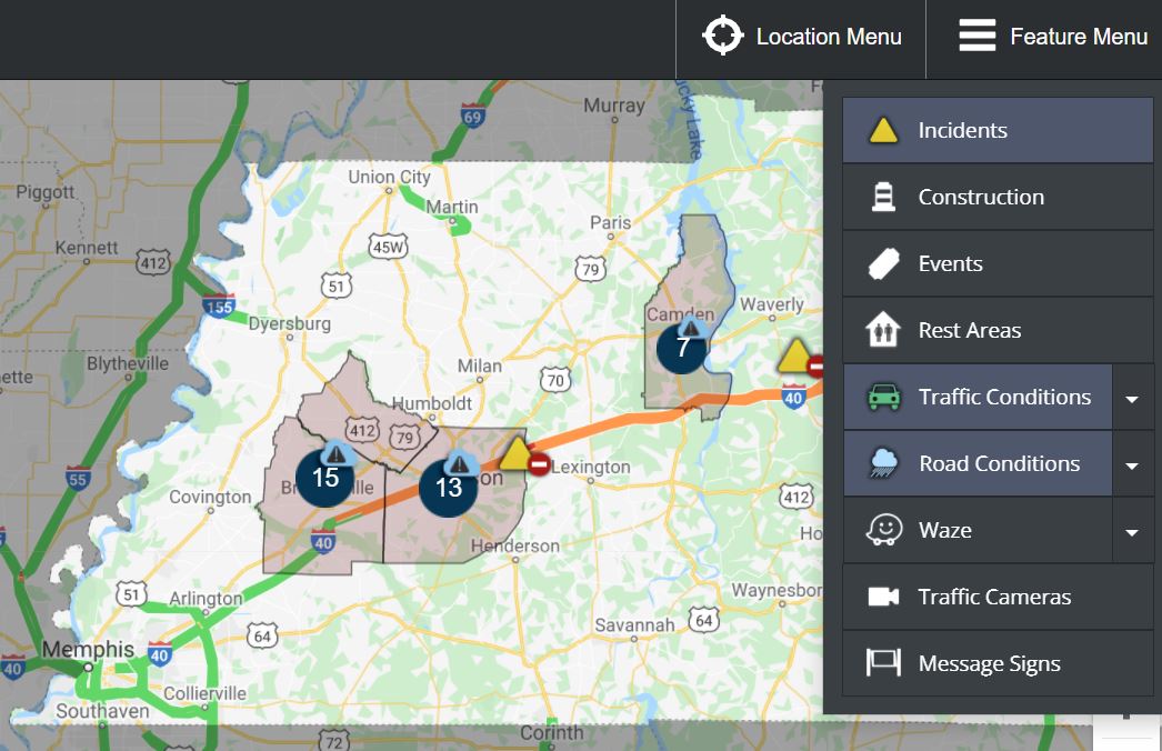 Tdot Road Conditions Map Nichole Lawrence On Twitter: "#Planahead And Check The #Tdot Smartway Map  For Road Conditions. Be Sure To Click The Feature Menu And Click On Road  Conditions For The Latest In Your Area. #