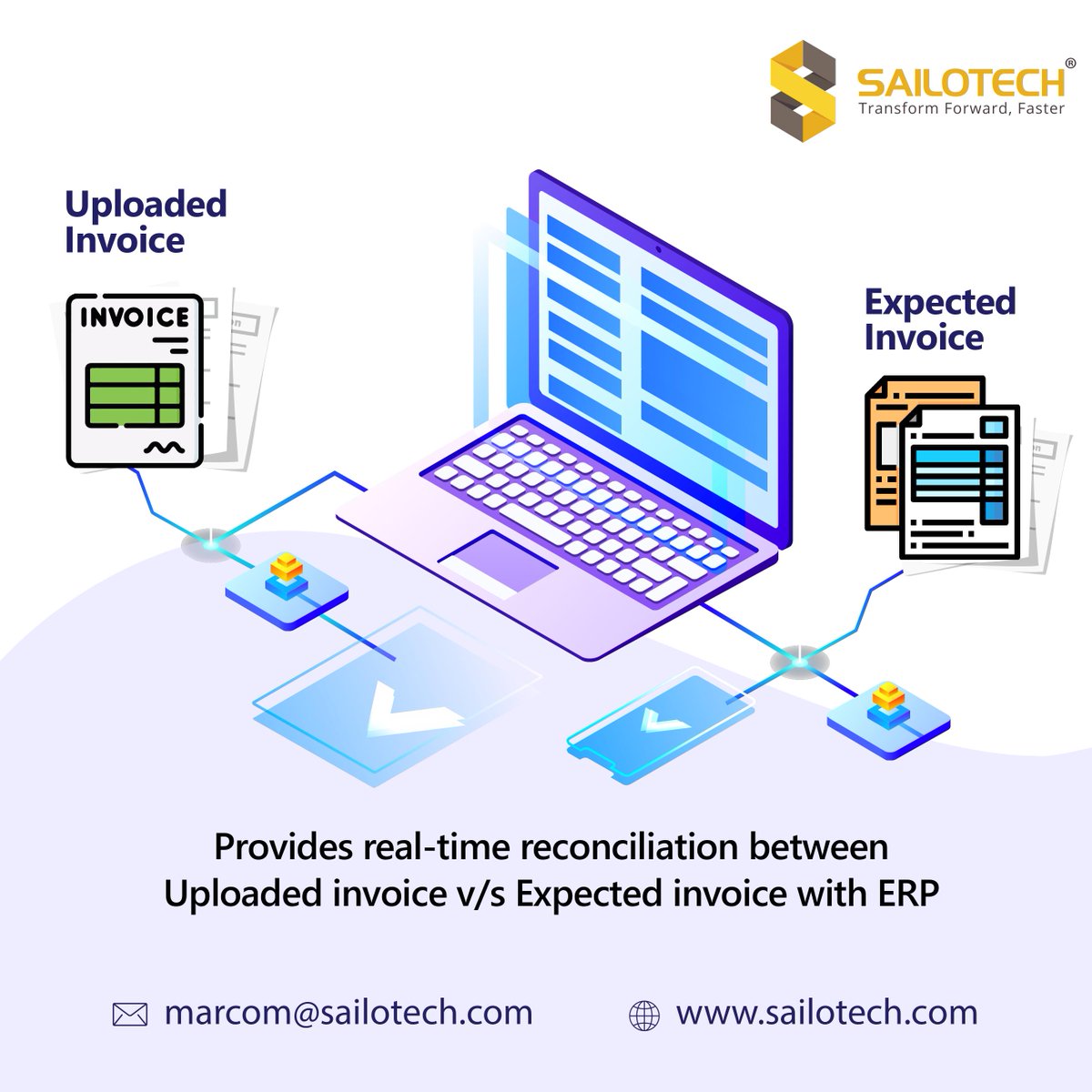Sailotech's tweet photo. Are you facing endless pressure to lower invoice processing costs, improving and standardizing the #Accountspayableprocess?
We, at Sailotech, aim to reduce this effort by automating the process.
Reach us now to streamline the entire process: https://t.co/xV3zvXwNz2
#automation https://t.co/ThBd6Q2qpY
