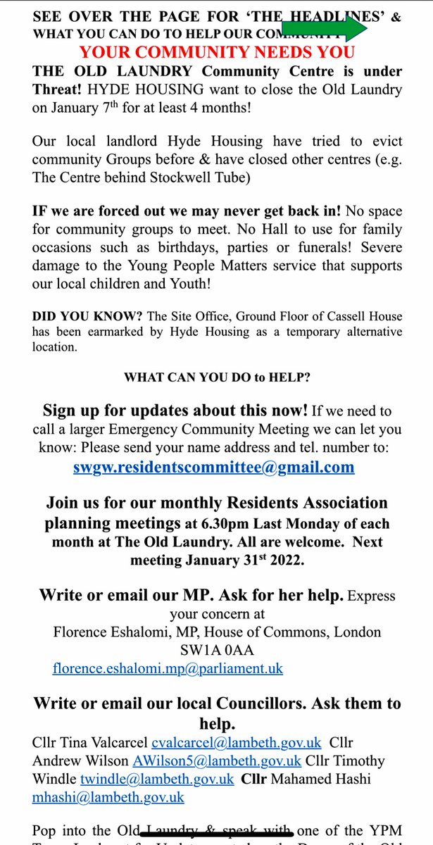 YPMCharity's tweet photo. Here is the Urgent Community Notice 🚨 drafted before @HydeHousing’s threat to change the locks tmrw (07Jan22). 

You cannot imagine how muted Christmas was for the community.😞 Emergency 🆘 talks/meetings were held by residents, emails sent to Hyde and this notice was drafted: https://t.co/ENeSb0IYeR