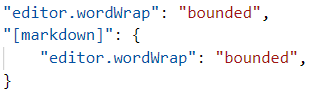 Not very intuitive how to set word wrap for markdown files in #VSCode. Do I really have to set it again for markdown if already set in general? Reference: github.com/Microsoft/vsco…