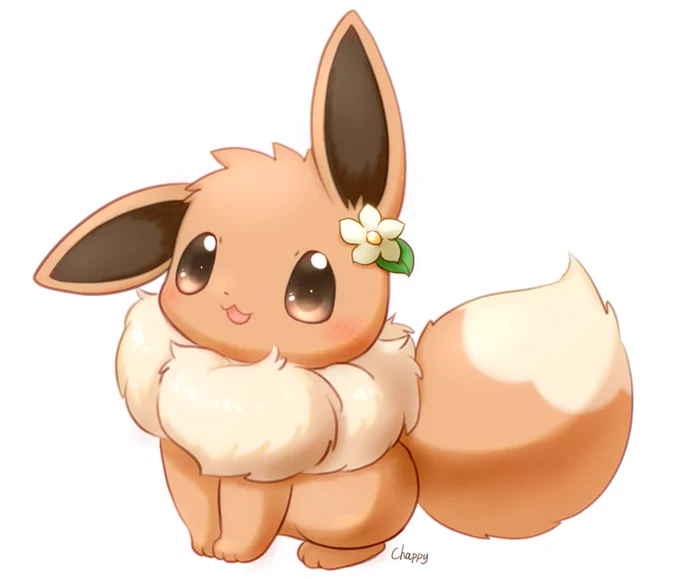 お花をつけたイーブイ🌼 