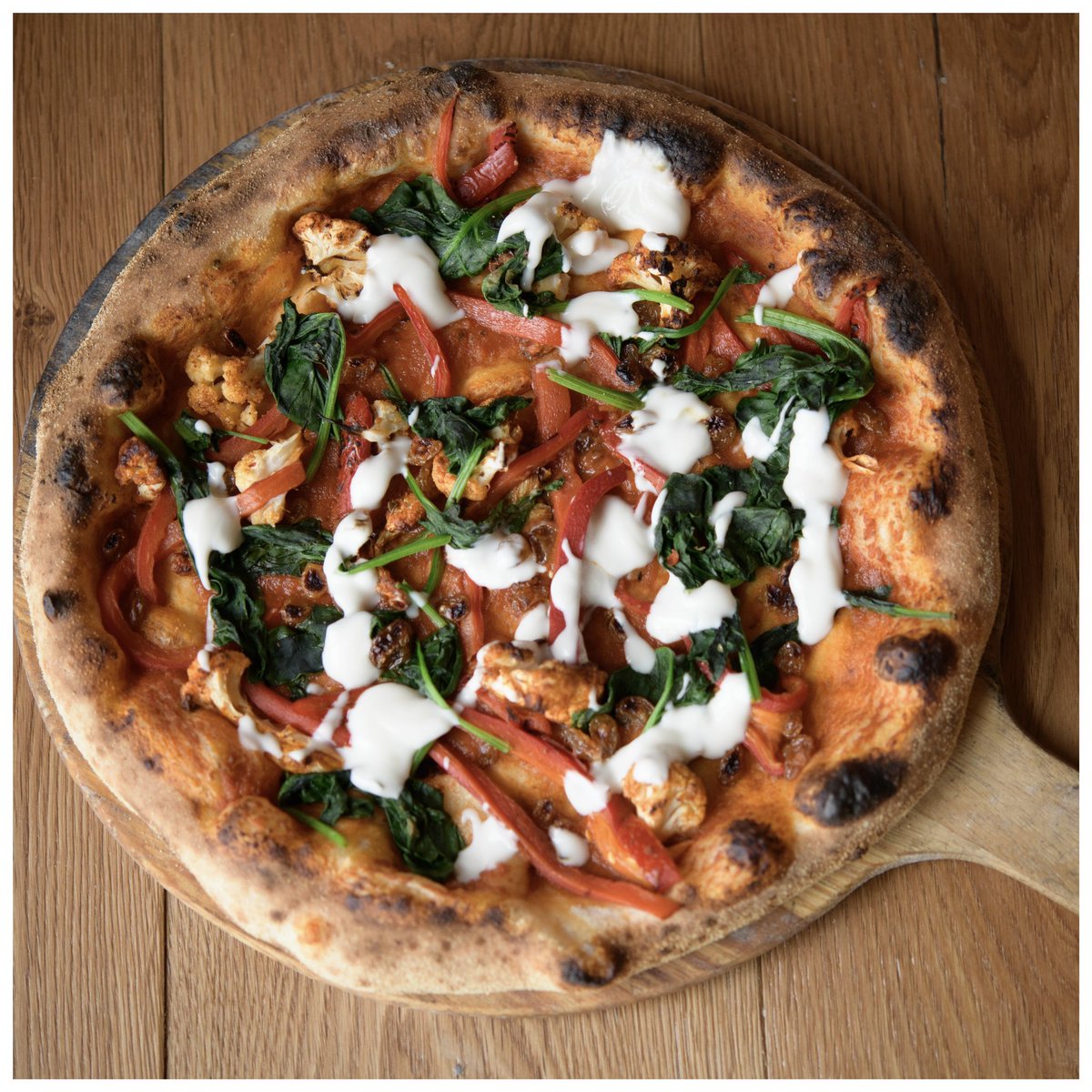 V E G A N U A R Y 🌱

Who is going plant based for Jan? Our spiced cauliflower pizza with red peppers, spinach, raisons and oat yoghurt is a vegan must try 🤤

#veganuary #veganfood #veganfoodshare #veganuk #veganpizza #veganlife #pizzarestaurant #roostheatonmoor #stockport