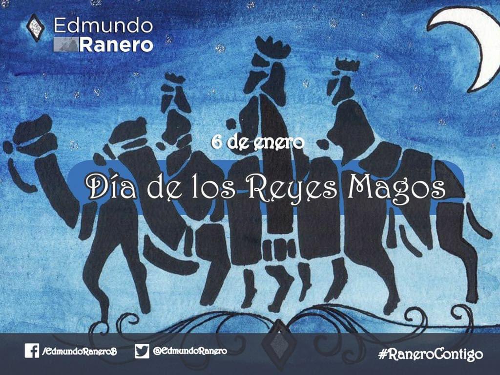 Se relata que guiados por una brillante estrella, los Tres Reyes del Oriente, montados en un camello, un caballo y un elefante, viajaron para adorar al Niño Jesús, traían con ellos obsequios: de oro por ser rey, de mirra por ser hombre y de incienso por ser Dios. #RaneroContigo