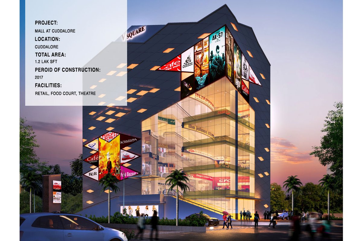 TamilNaduInfra's tweet photo. V Square Mall under construction at Woodlands Signal, #Cuddalore.

Owner: #Murugappa Group https://t.co/rWZBkHEVmx