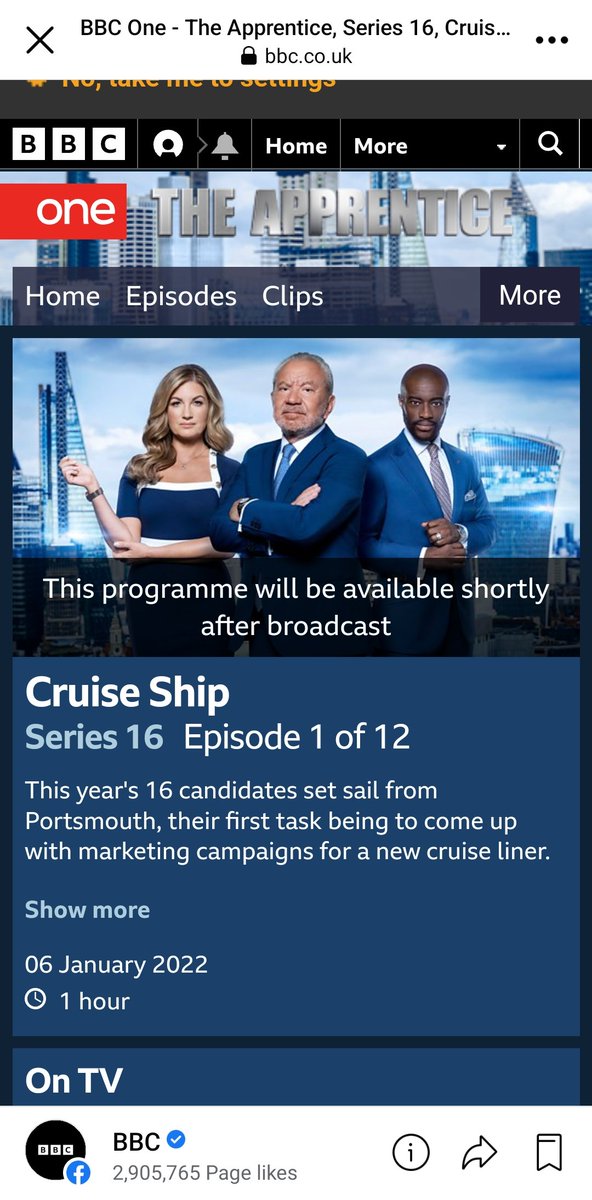 More importantly, <a href="/VirginVoyages/">Virgin Voyages ⚓️</a> are featured in tonight's episode.  Wonder who'll be seeing red 🤔