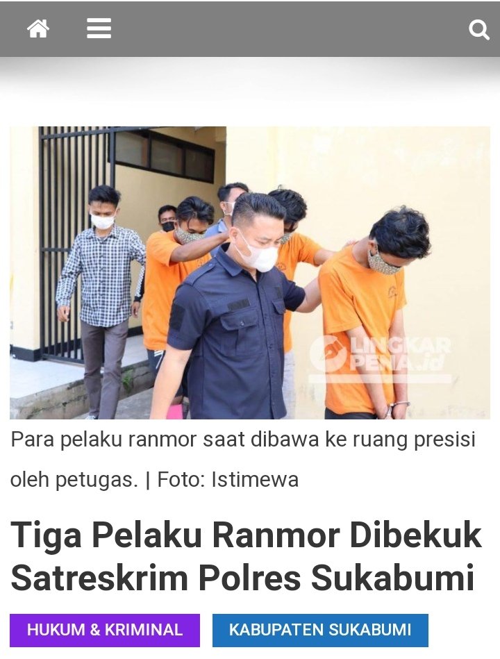 Tiga Pelaku Ranmor Dibekuk Satreskrim Polres Sukabumi lingkarpena.id/tiga-pelaku-ra…