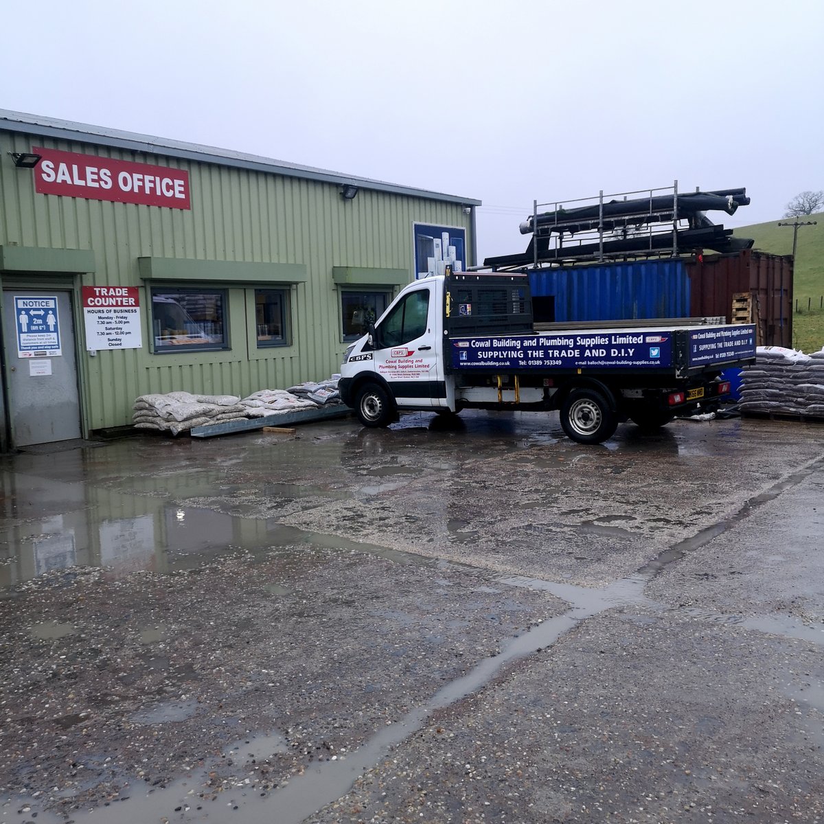 Dry January? Why doesn't it seem to apply to the weather! Umbrella with rain drops

Rather wet at our Balloch Depot this morning.