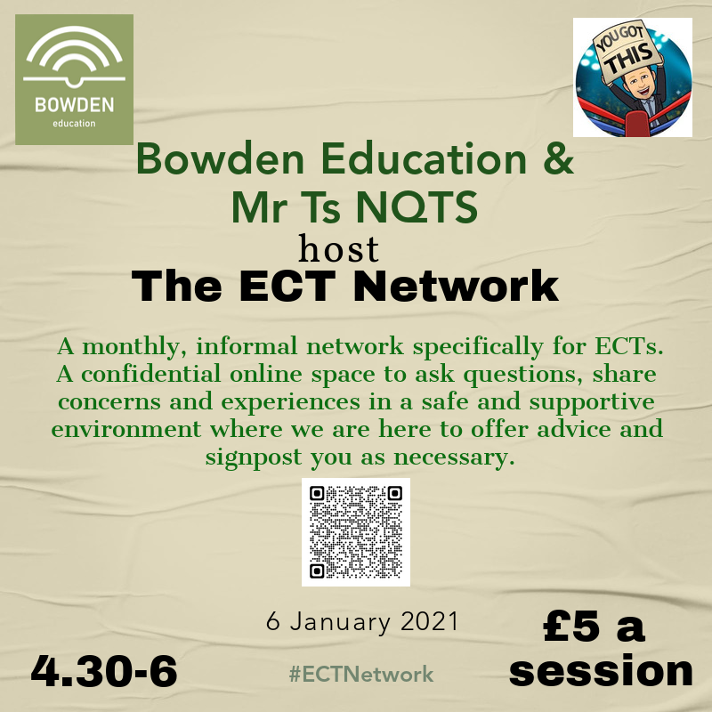 MrTs_NQTs's tweet photo. Still time to join in with tonight's #ECTNetwork webinar with me @MrTs_NQTs and @catliscar.

Hope to see you there! https://t.co/HuKwFYvj0k