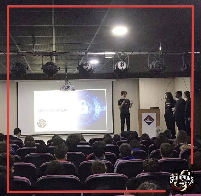 scorpions7672's tweet photo. “Siber Güvenlik” başlıklı sunumumuzu okulumuzdaki 7. sınıf öğrencileri ile paylaştık. #frc #frcturkey #fikretyukselfoundation #first @konyaaltibk https://t.co/vjiLukfl2M
