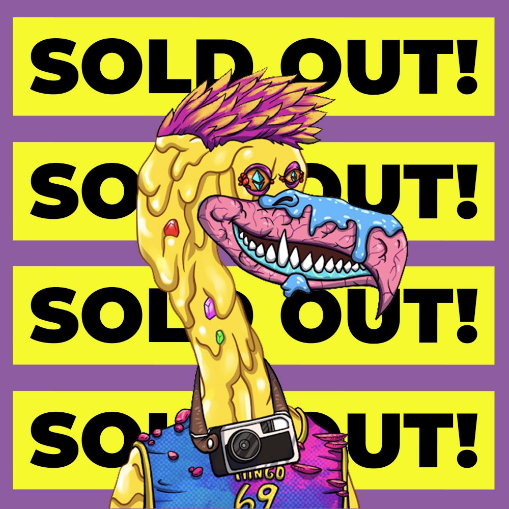 🔥🔥🔥 @MutantMingos 🔥🔥🔥 SOLD OUT! Hope you got in there guys! Great project! #mutantmingos #nft #art