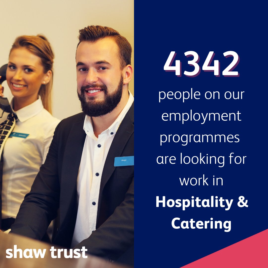 The Office for National Statistics saw an increase of 24,300 #Job #Vacancies in the accommodation and food service industries. 

Are you #Hiring in #Hospitality and would like support?
Email us today on employers@shaw-trust.org.uk 

#Recruiting #RetailJobs #HospitalityJobs