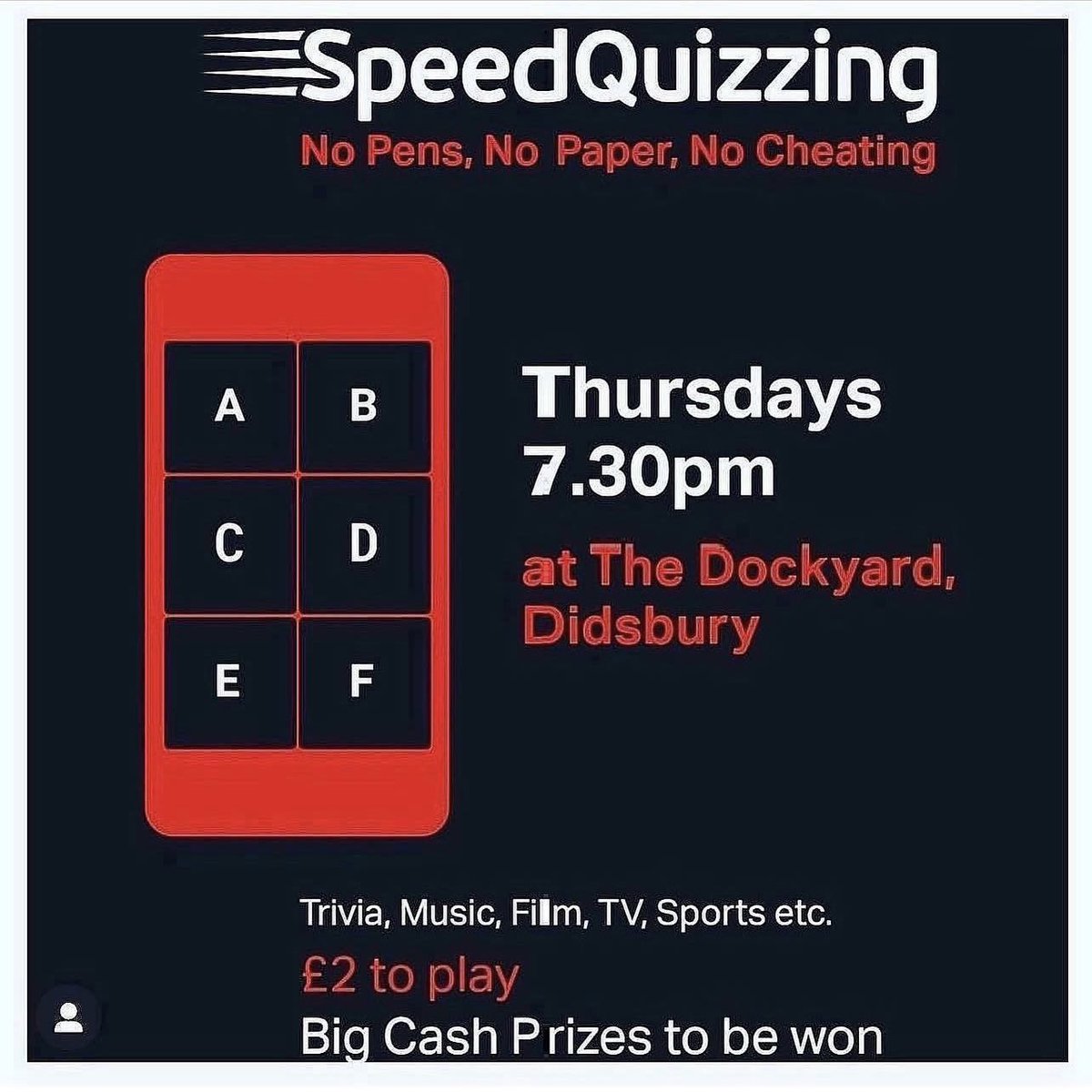 We feel the neeed for speeed! YES people the QUIZ is back with a bang! 

Join us next Thursday 13th Jan with your squad for fun and more importantly beer and prizes! 🍺💰 

#dockyarddidsbury #dockyardpub #didsbury #didsburylife #didsburyvillage #pubquizdidsbury #speedquizzing