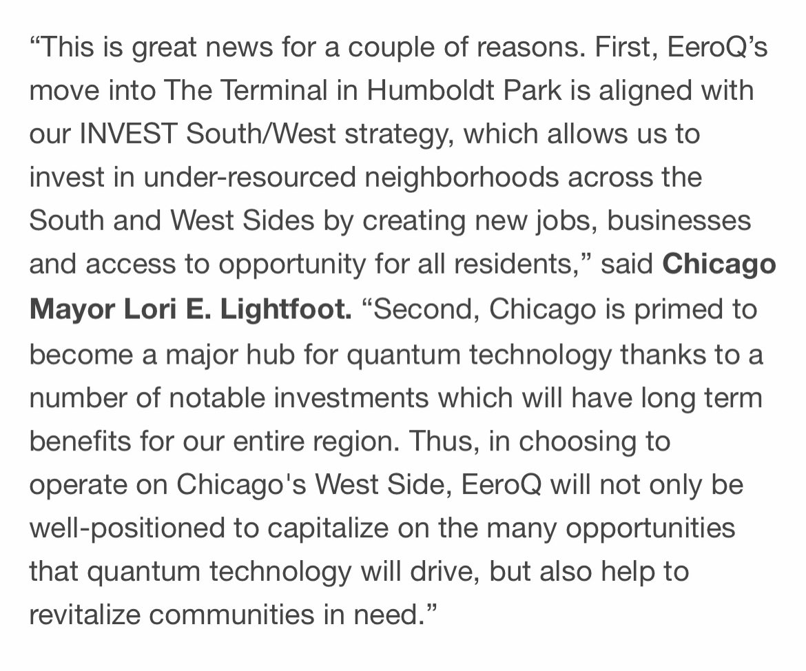 nick_farina's tweet photo. EeroQ is thrilled to announce we are moving our HQ to Chicago, and will be opening a 9,600 SF quantum computing lab in the city. 

We believe Chicago will become a major hub for QC over the next decade and are excited to be part of this momentum! 

https://t.co/YKapmKUsQp https://t.co/86iWrF0HJu