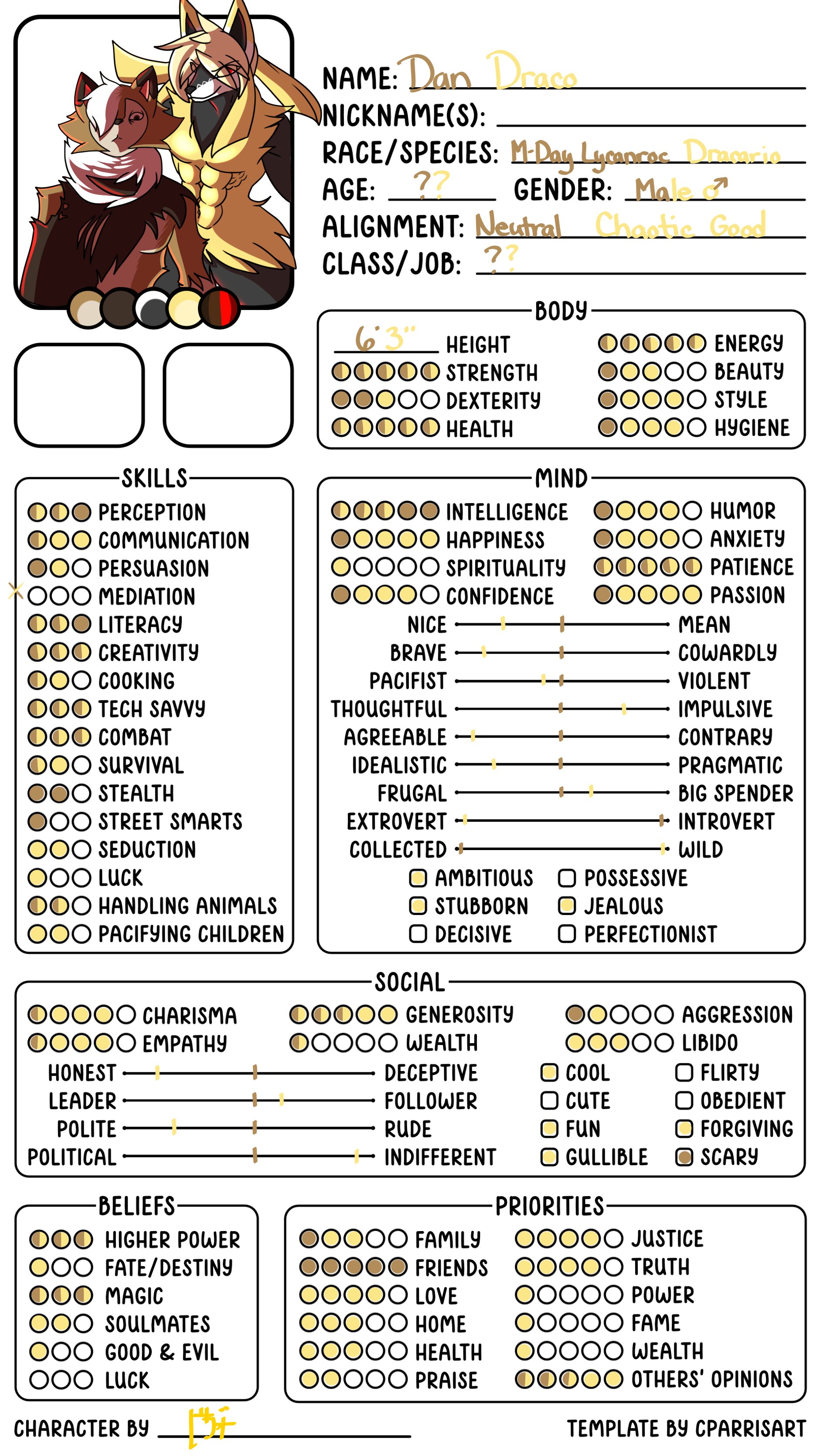 WishingStarInAJar ✨🫙 on X: The finished character sheet for my