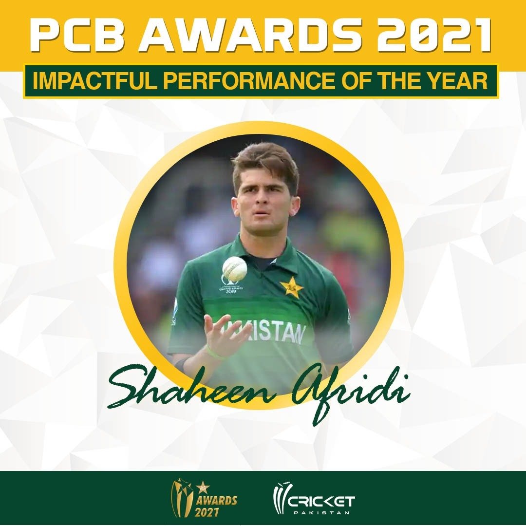 ImranRlazFan's tweet photo. Shaheen Afridi's spell against India has been chosen as the Impactful Performance of the Year.
#PCBAwards2021
#PCBAwards https://t.co/9zewkamSc4