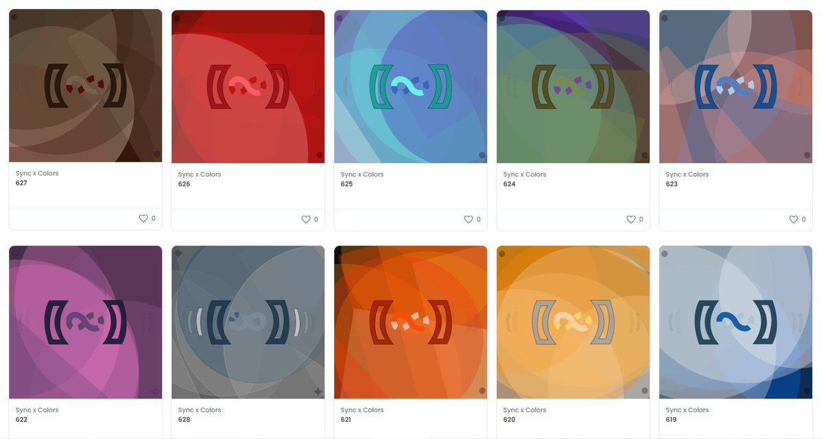 It's really hard to choose a favourite.

<a href="/karbonbased/"></a> one of these is an honorary Sync #NFT for you. You can probably guess which 😉. Get in touch!

cc <a href="/TheColorsNFT/">The Colors NFT</a> <a href="/colorsintern/">The Colors Intern</a> 

#NFTs #generativeart #onchain
