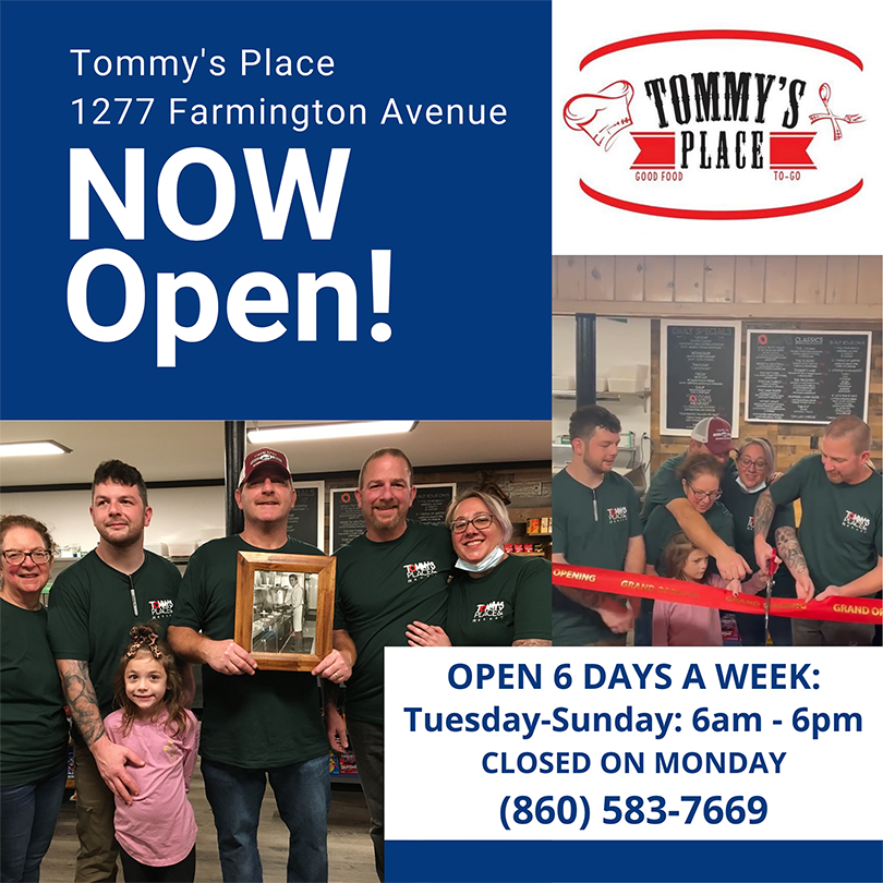 BristolAllHeart's tweet photo. NOW OPEN! Tommy's Place, owned and operated by a local family, the Whites. Daily food specials, including the “Tasty Treat” grinder,  scratch-made pasta dishes, “Tombolis,” and much more. 

#BristolAllHeart #ShopBristolCT #DoYourThingCT https://t.co/KK05fXRY4P