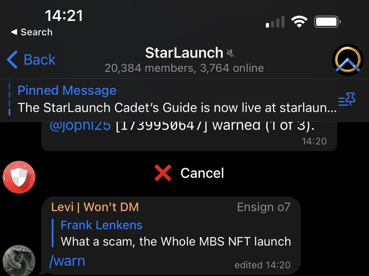 cryptoslinger_'s tweet photo. @StarLaunchSOL your admins are turning into hittlers if they are speaking for you guys. Your community won’t stick around long. @monkeyballgame shame on you also https://t.co/ocPRpafV0x