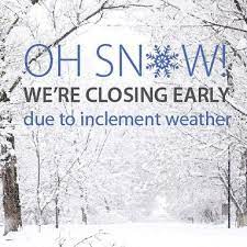 PCPLibrary's tweet image. Due to the predicted incoming weather, the library will be closing at 12:00 noon today, Thursday, January 6, for the safety of our staff and patrons.