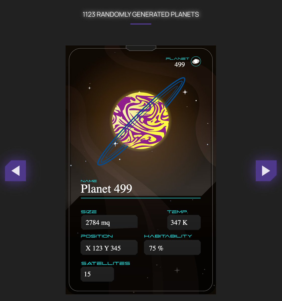 AstraFI_'s tweet photo. 🪐 We have carried out, for fun and for your curiosity, a testnet simulation environment of the planets minting, thus revealing what the graphics of the planets and its metadata could potentially be

Check our website and whitepaper for more explanation
👉https://t.co/gs3MXptHvE https://t.co/bHlLFjE1ZN