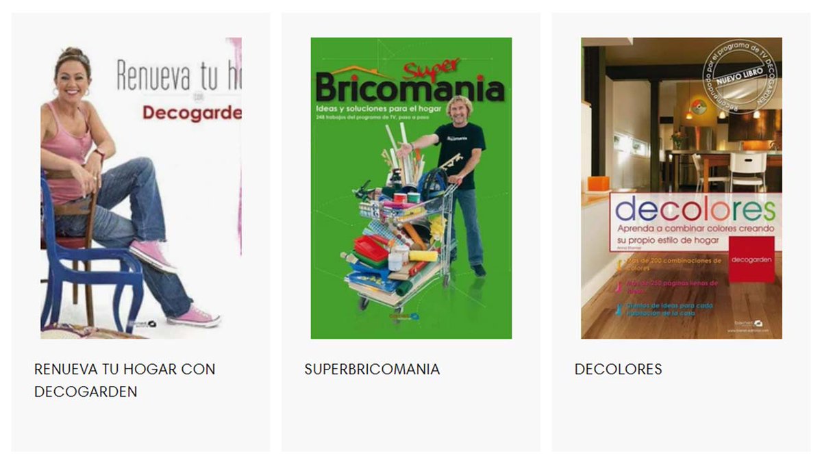 jardinatis's tweet photo. Nuestros compis de @bricomaniatv y @decogardentv llevan años y años enseñándonos sobre bricolaje y decoración.
Ahora podéis disfrutar de sus trabajos y tareas desarrollados en el programa de TV en estos libros útiles y prácticos: #bricomanía #decogarden
https://t.co/6xgBVrt5Ug https://t.co/SZ8bf2iOFB